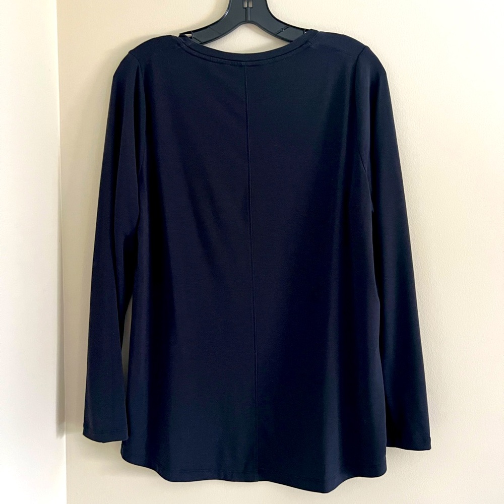 Athleta Black Stratus II Scoop Neck Long Sleeve Top Size: S MSRP: $99